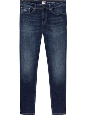 Tommy Hilfiger Erkek Klasik 5 Cepli Günlük Mavi Denim Jeans