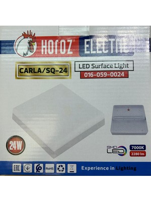 Horoz Electric Sıva Üstü Kare LED Armatür 18 Watt Horoz Electric