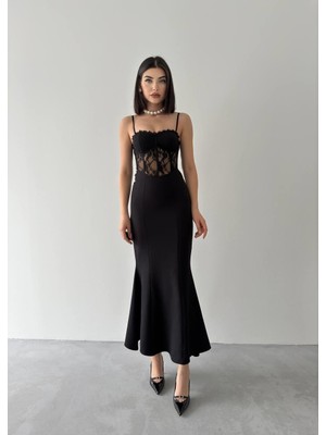 Concon Moda Romantica Dantel Detay Elbise
