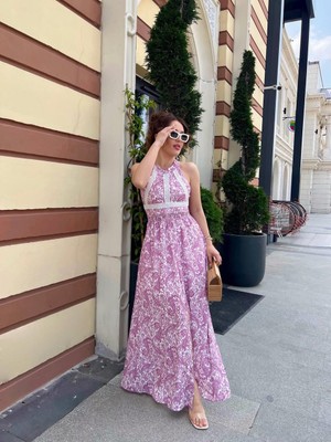 Concon Moda Mabel Sırt Dekolteli Uzun Elbise