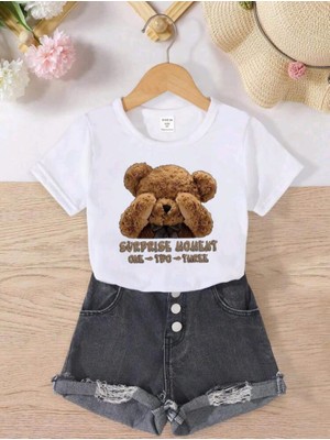 Stıl-X Surprıse Moment Baskılı Bisiklet Yaka Çocuk Tshırt