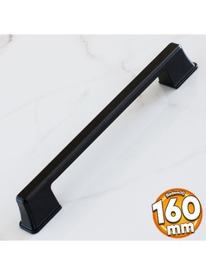 Badem10 Cemre Kulp 160 mm Siyah Metal Mutfak Mobilya Çekmece Mutfak Dolap  Kapak Kulbu 16 cm