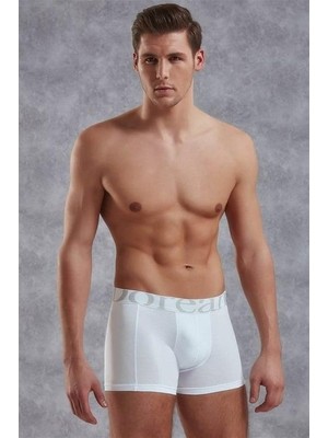 Erkek Modal Torbalı Normal Paça Beyaz Boxer C7T7N7O1