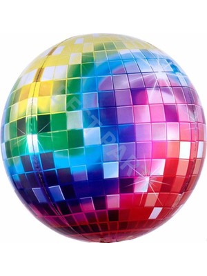 Rönesans Parti Disko Topu Folyo Balon Renkli 55 cm