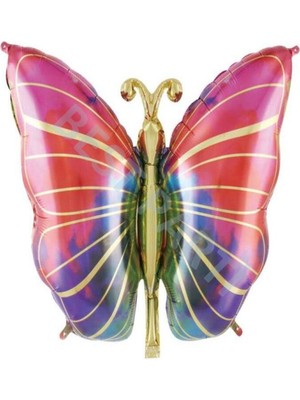 Best Parti Hayvan Kelebek Folyo Balon Renkli 74X50 cm