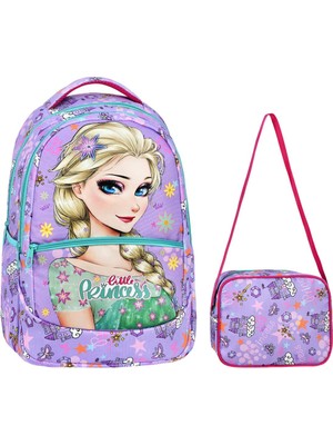 Çanta Trend Ilkokul Frozen Desenli Kız Çocuk Ilkokul Çantası + Beslenme Çantası