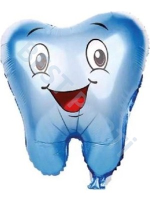 Bal10 Dünyası Diş Mavi Folyo Balon 50 cm