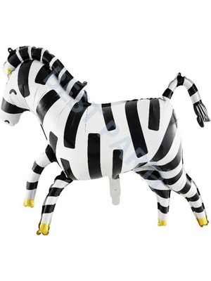 Bal10 Dünyası Hayvan Büyük Zebra Folyo Balon 92X70 cm