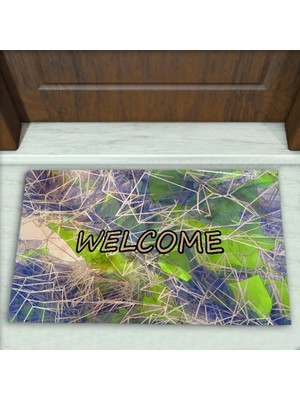 Modern Desenli Dekoratif Kapı Önü Paspası No: 1042