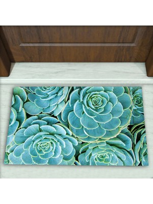 Çiçek Desenli Dekoratif Kapı Önü Paspası No: 1215