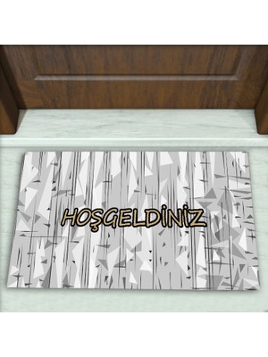 Geometrik Desenli Dekoratif Kapı Önü Paspası No: 1285
