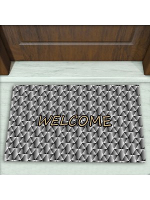 Geometrik Desenli Dekoratif Kapı Önü Paspası No: 1446