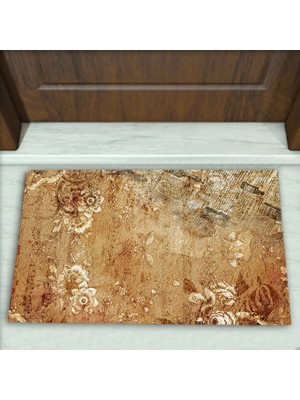 Çiçek Desenli Dekoratif Kapı Önü Paspası No: 1511