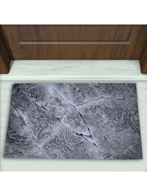 Mermer Desenli Dekoratif Kapı Önü Paspası No: 1483