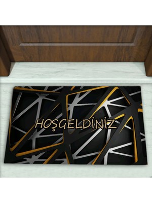 Colorix Carpet Çizgi Desenli Dekoratif Kapı Önü Paspası No: 1702