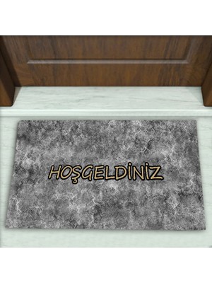 Modern Desenli Dekoratif Kapı Önü Paspası No: 1686