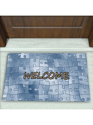 Yapboz Desenli Dekoratif Kapı Önü Paspası No: 1428