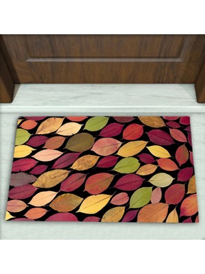 Yaprak Desenli Dekoratif Kapı Önü Paspası No: 1370