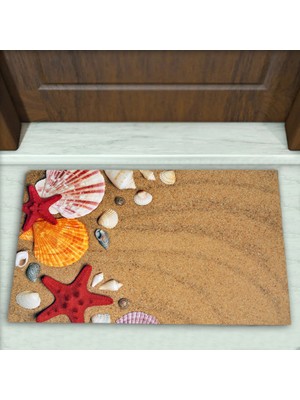 Deniz Yıldızı Desenli Dekoratif Kapı Önü Paspası No: 1444