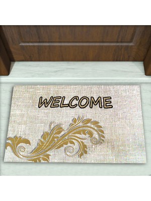 Çiçek Desenli Dekoratif Kapı Önü Paspası No: 1162