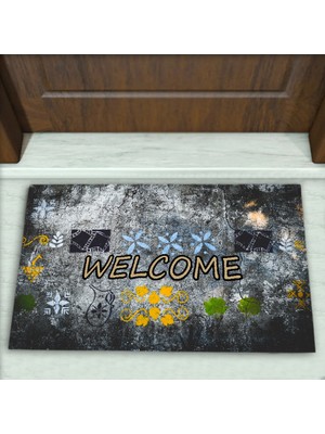 Modern Desenli Dekoratif Kapı Önü Paspası No: 1556