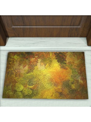 Yaprak Desenli Dekoratif Kapı Önü Paspası No: 1083