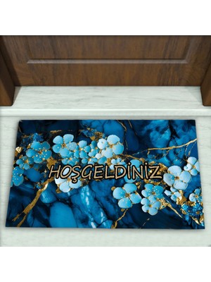 Mermer Desenli Dekoratif Kapı Önü Paspası No: 1811