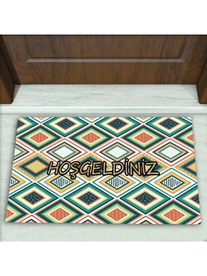 Geometrik Desenli Dekoratif Kapı Önü Paspası No: 1220