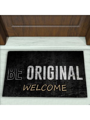 Yazı Desenli Dekoratif Kapı Önü Paspası No: 1813