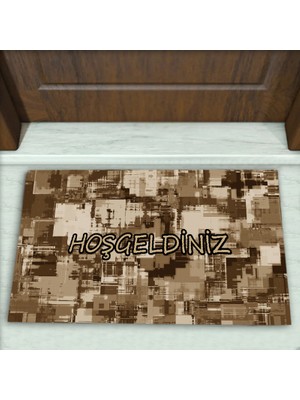 Modern Desenli Dekoratif Kapı Önü Paspası No: 1271