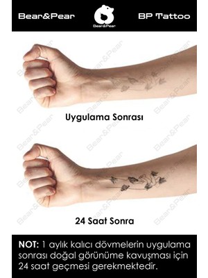 BP Tattoo 1 Ay Kalıcı Tattoo Gerçek Dövme Görünümlü Geçici Dövme