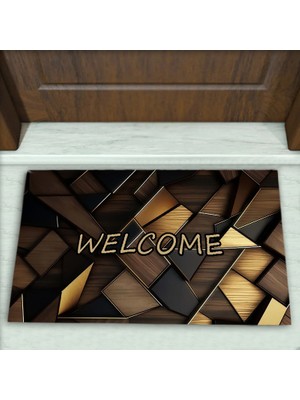 Colorix Carpet Parke Desenli Dekoratif Kapı Önü Paspası No: 1795