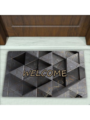 Colorix Carpet Geometrik Desenli Dekoratif Kapı Önü Paspası No: 1798