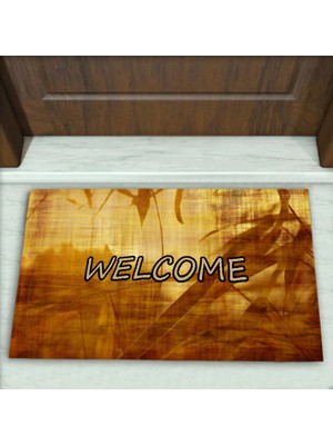 Yaprak Desenli Dekoratif Kapı Önü Paspası No: 1226