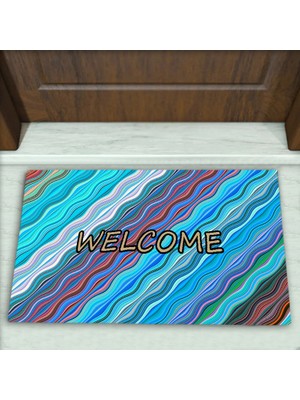 Çizgi Desenli Dekoratif Kapı Önü Paspası No: 1204