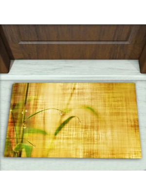 Colorix Carpet Yaprak Desenli Dekoratif Kapı Önü Paspası No: 1227