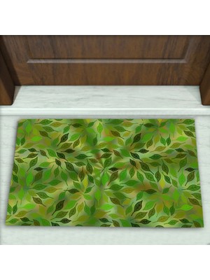 Yaprak Desenli Dekoratif Kapı Önü Paspası No: 1682