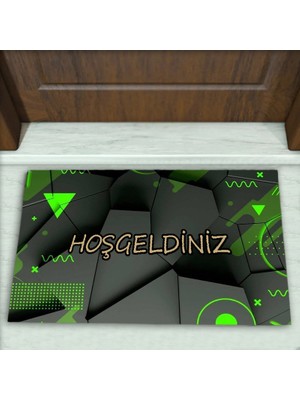 Geometrik Desenli Dekoratif Kapı Önü Paspası No: 1753