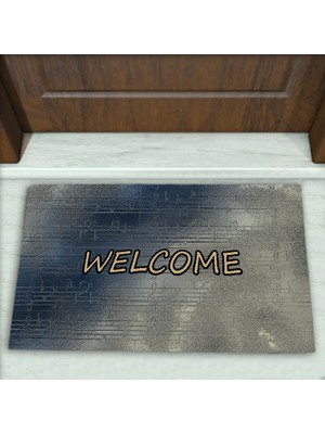 Müzik Nota Desenli Dekoratif Kapı Önü Paspası No: 1529