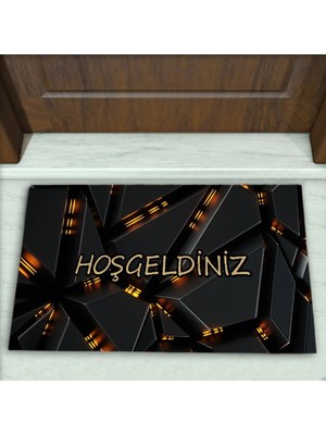 Geometrik Desenli Dekoratif Kapı Önü Paspası No: 1829