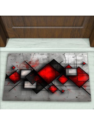 Colorix Carpet Geometrik Desenli Dekoratif Kapı Önü Paspası No: 1856