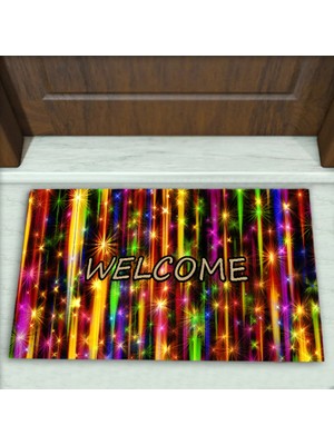 Geometrik Desenli Dekoratif Kapı Önü Paspası No: 1613