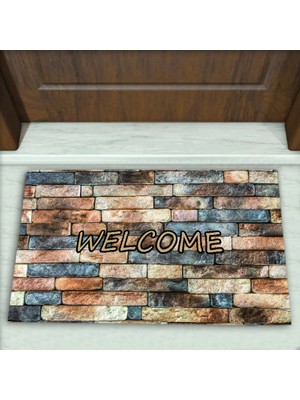 Taş Desenli Dekoratif Kapı Önü Paspası No: 1549