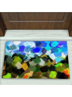 Modern Desenli Dekoratif Kapı Önü Paspası No: 1670