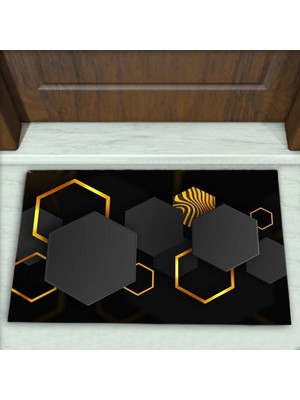 Geometrik Desenli Dekoratif Kapı Önü Paspası No: 1752