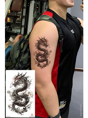 BP Tattoo Red Dragon Geçici Dövme Ejderha Modeli