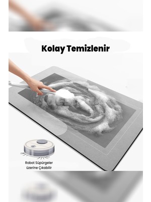 Destpak 40X120CM Su Emici Kaymaz Tabanlı Banyo Paspası - Mutfak Tezgah Önü Paspası - Uzun Kaymaz Paspas