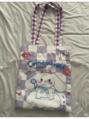 Syn İletişim Sanrio Kawaii Cinnamoroll Büzgülü Kumaş Çanta Hediye