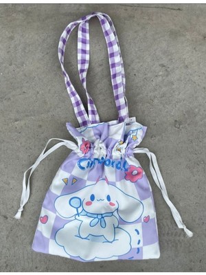 Syn İletişim Sanrio Kawaii Cinnamoroll Büzgülü Kumaş Çanta Hediye