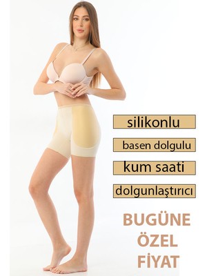 Miraaxx Silikon Süngerli Basen Dolgulu Popup Korse Kum Saati Şekillendirici Dolgunlaştırıcı Korse